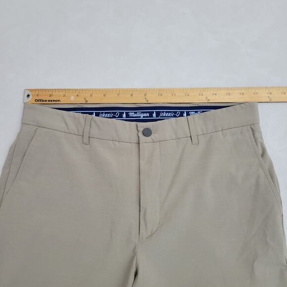 Johnnie-O Prep-Formance Shorts 34 Stone Flat Front Stretch Golf Casual Mens - Picture 6 of 9